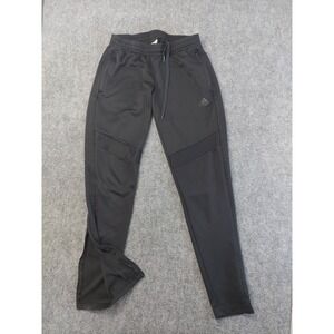 Adidas Track Pants Womens Small 6-8 Black Zip Ankle Climacool Athletic Pockets